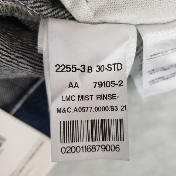 New! Levis Made & Crafted Cropped Flare Jeans Womens 30x24 Blue Cottonized Hemp - Picture 8 of 10